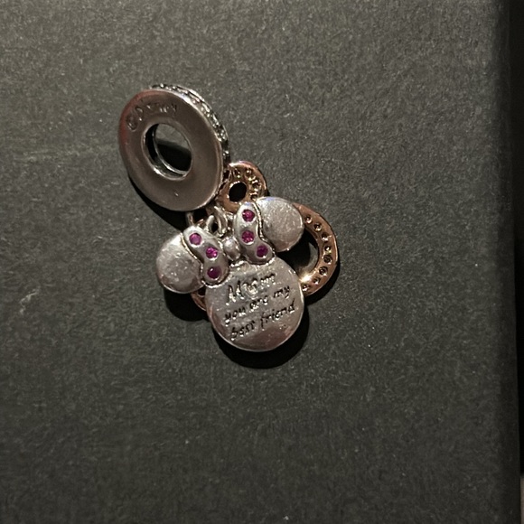 New Disney Minnie Mouse Silhouette Double Dangle Charm - Picture 7 of 8